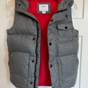 OLD NAVY Children's Grey vest with hood, size 10-12